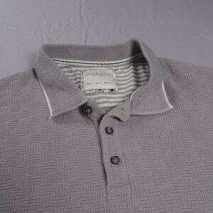 Denim & Flower Ricky Singh Polo Men's Size Medium Blue 1/4 Zip Short Sleeve